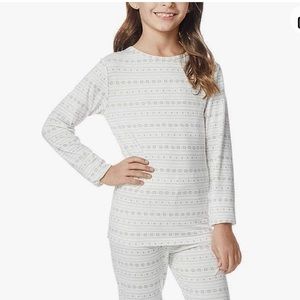 32 Degrees Heat Kid's Base Layer Set | Diamond Snow | Long Sleeve & Legging Set